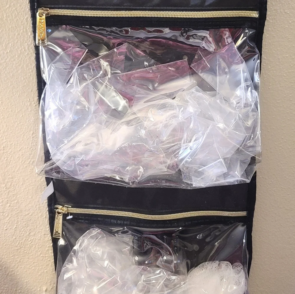 NWT Faux Leather & Nylon travel Beauty Organizer